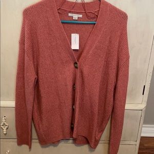 Pink Button Up Cardigan